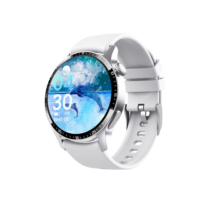 白色记步时尚智能手表HZD2207W-1